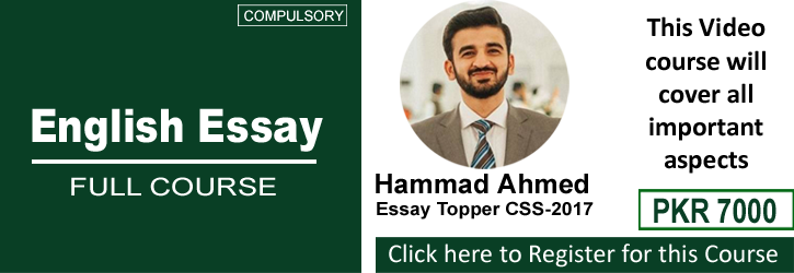 English Essay by Hammad Ahm