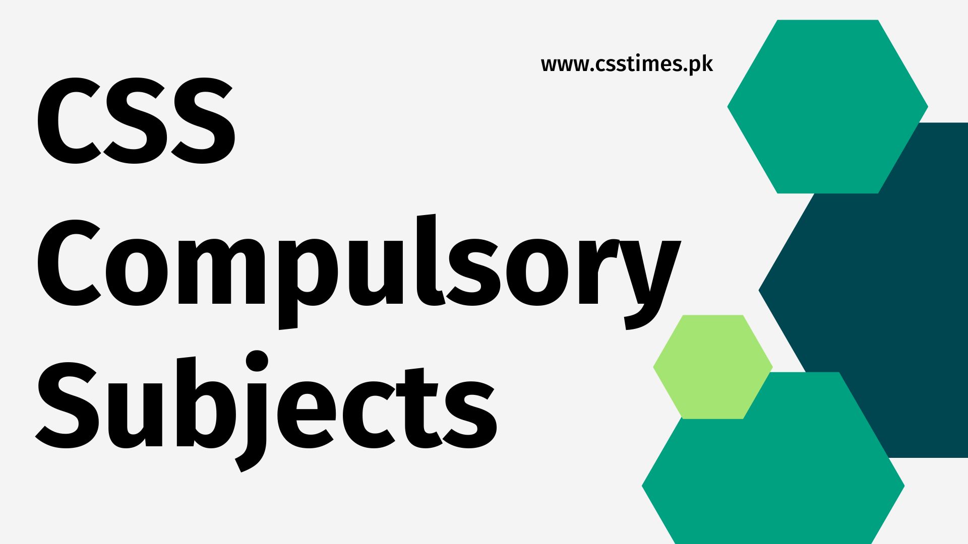 CSS Compulsory Subjects