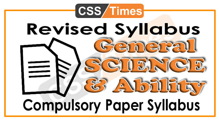 CSS General SCIENCE and Ability Syllabus
