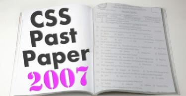 CSS English Past Papers 2007