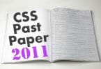 CSS Past Papers 2011