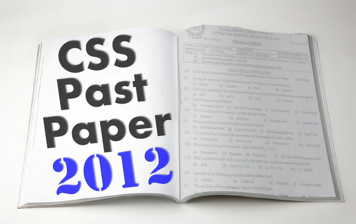 css past papers 2012