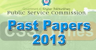 KPK PMS Past Papers 2013