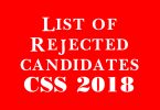 CSS Rejected Candidates