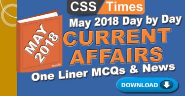 Day By Day Current Affairs May 2018