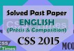 Solved English (Précis & Composition) Paper CSS 2015