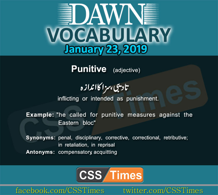 CSS English Grammar, Daily Dawn Newspaper Vocabulary for CSS, Dawn Vocabulary, Dawn Vocabulary for CSS, Vocabulary for CSS