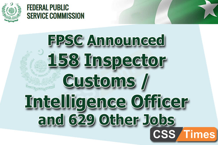 FPSC Inspector Customs Intelligence Officer Jobs