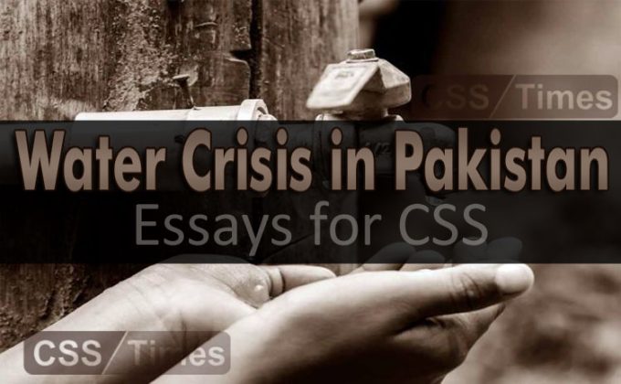 short essay on water crisis in pakistan