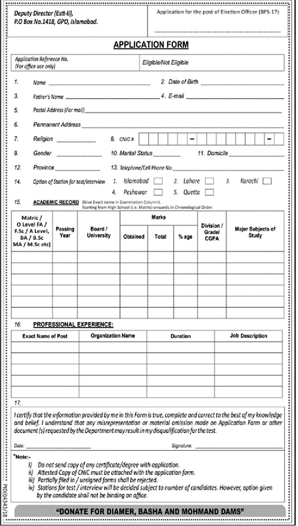 ECP Jobs as Election Officers