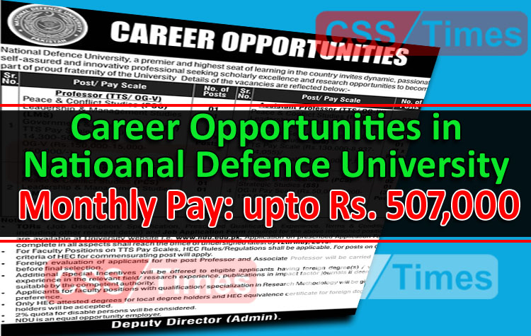 Career Opportunities in National Defence University