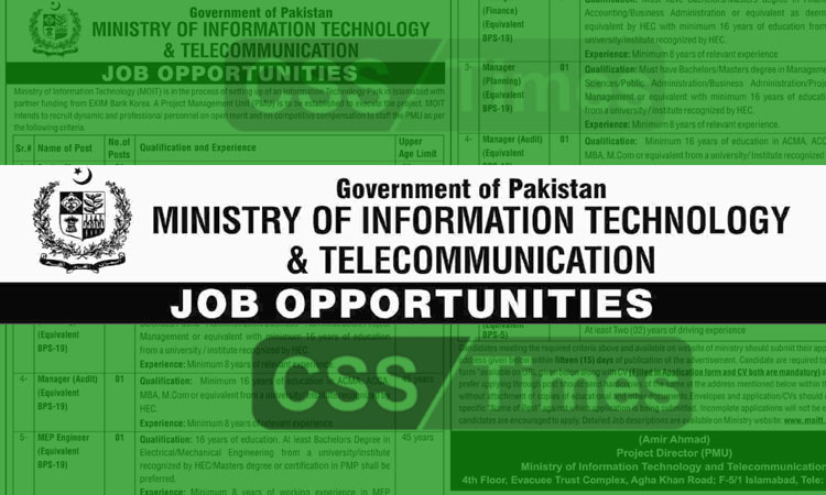 Job Opportunities in Ministry of Information & Telecommunication