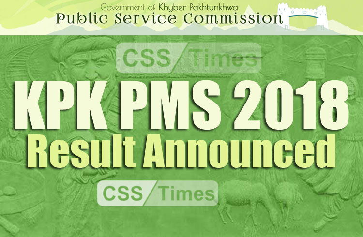 KPK PMS 2018 Complete Result in Written Portion