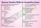 Accounting and Auditing MCQs | Business Taxation MCQs for Competitive Exams