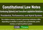 CSS Constitutional Law Notes | Governing Systems and Executive-Legislative Relations
