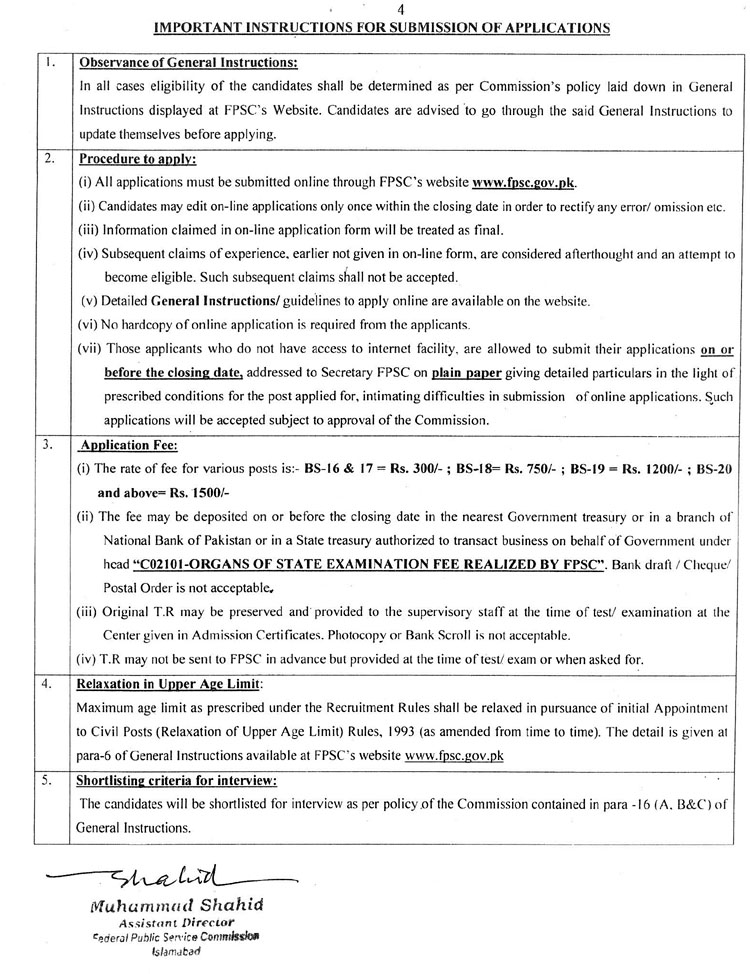 FPSC Announced 62 (BS16-BS19) New Jobs in Through Advertisement No. 92019