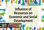 Influence of Resources on Economic and Social Development