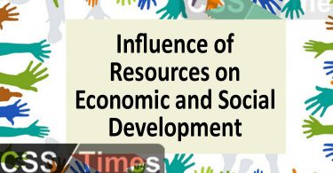Influence of Resources on Economic and Social Development