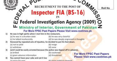 Inspector FIA BS 16 Paper 2009 1 copy