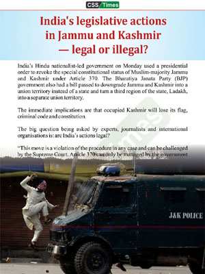 India’s legislative actions in Jammu and Kashmir — legal or illegal? (Current Affairs Notes)