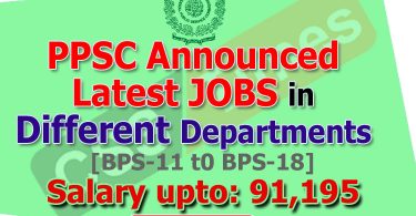 PPSC News Jobs in Different Departments