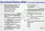 International Relations MCQs | International Political Economy