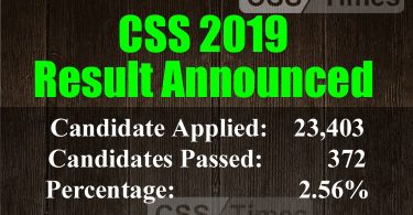 CSS 2019 Result