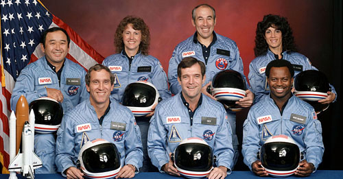 5 Worst Accidents in NASA's History 3 Challenger STS-51-L crew (front row) Michael J. Smith, Dick Scobee, Ronald McNair; (back row) Ellison Onizuka, Christa McAuliffe, Gregory Jarvis, Judith Resnik