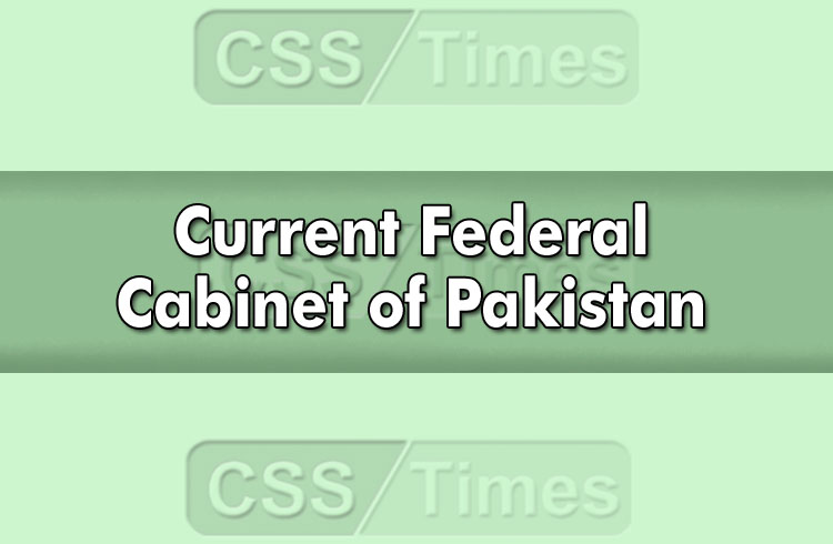 Current Federal Cabinet of Pakistan