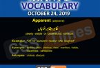 Daily Dawn Vocabulary with Urdu Meaning 24 October 2019