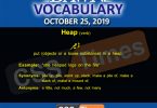 Daily Dawn Vocabulary with Urdu Meaning 25 October 2019