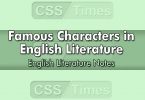Famous Characters in English Literature | English Literature Notes