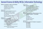 General Science & Ability MCQs | Information Technology