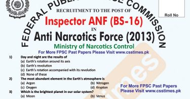 Inspector Anti Narcotics Force ANF BS 16 Paper 2013 Page 1 copy