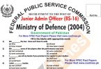 Junior Admin Officer (MoD) Ministry of Defence Paper 2004 - Page-1 copy