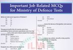 Ministry of defence Jobs Related MCQs