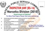 INSPECTOR Anti Narcotics Force (ANF) Paper 2010 BS-16 (FPSC Past Papers Solved)