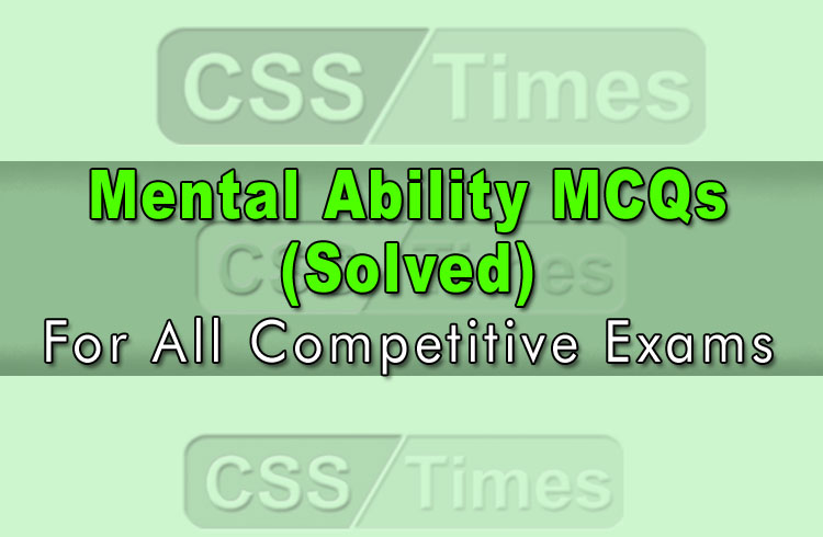Mental Ability MCQs (Solved)