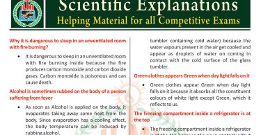 Scientific Explanations | Material for all Competitive Exams