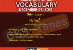 Daily English Vocabulary with Urdu Meaning (08 December 2019)