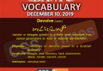 Daily English Vocabulary with Urdu Meaning (10 December 2019)