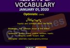 Daily English Vocabulary with Urdu Meaning (01 January 2020)
