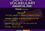 Daily English Vocabulary with Urdu Meaning (02 January 2020)