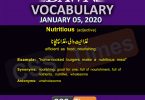 Daily English Vocabulary with Urdu Meaning (05 January 2020)