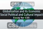 Globalization and its Economic Social Political and Cultural Impact