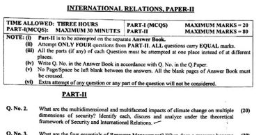 International Relations Paper II