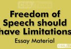 Freedom of Speech should have Limitations | CSS Essay Material