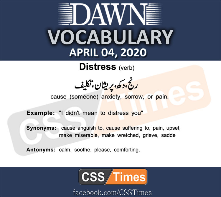 Daily DAWN News Vocabulary with Urdu Meaning (04 April 2020)