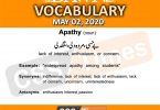 Daily DAWN News Vocabulary with Urdu Meaning (02 May 2020)