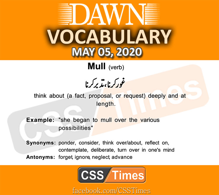 Daily DAWN News Vocabulary with Urdu Meaning (05 May 2020)